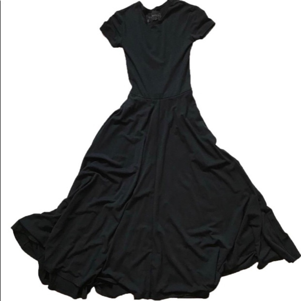 Reformation black midi dress with pockets